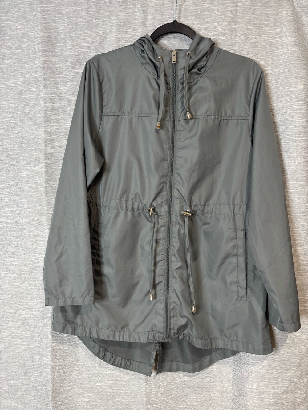 Everlast Women's Hooded Drawstring Anorak Jacket - Gray